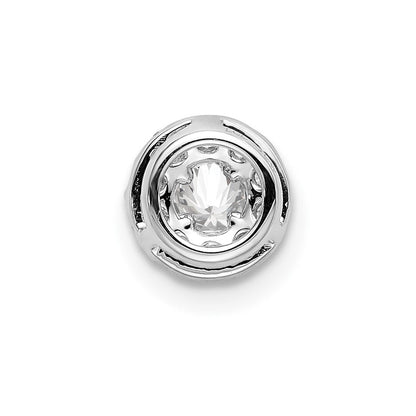 14K Weißgold 0,33 ct. Laborgezüchteter Diamant VS/SI+ G+ Runder Halo Ketten-Gleitanhänger