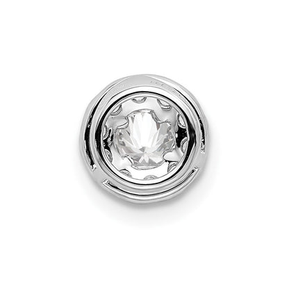 14 K Weißgold Kettenanhänger mit 0,5 ct. Laborgezüchteten Diamanten im Rundschliff, VS/SI+ G+, mit Halo, zum Auffädeln