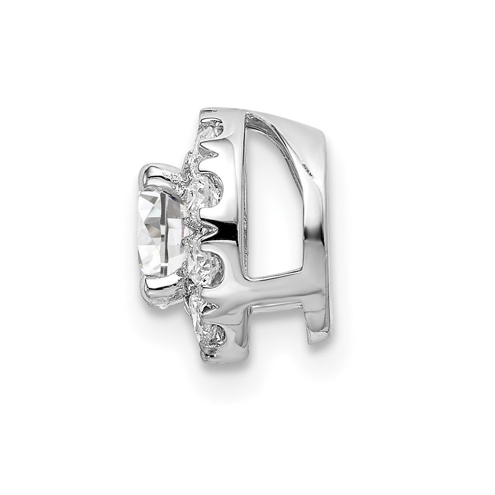 14K Weißgold Halo-Gleitanhänger mit rundem laborgezüchtetem Diamant, 0,75 ct., VS/SI+ G+