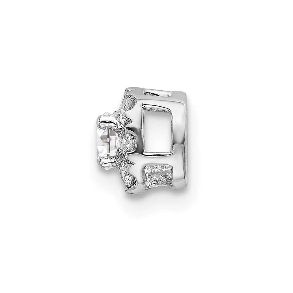 14K Weißgold 0,25 ct. Laborgezüchteter Diamant VS/SI+ G+ Kissenschliff-Halo-Ketten-Gleitanhänger