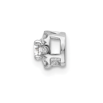 14K Weißgold 0,25 ct. Laborgezüchteter Diamant VS/SI+ G+ Kissenschliff-Halo-Ketten-Gleitanhänger