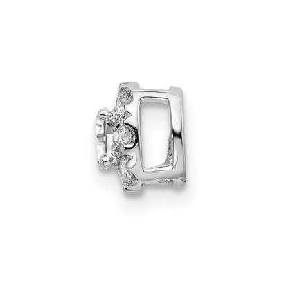 14K Weißgold 0,33 ct. Laborgezüchteter Diamant VS/SI+ G+ Kissenschliff-Halo-Ketten-Gleitanhänger