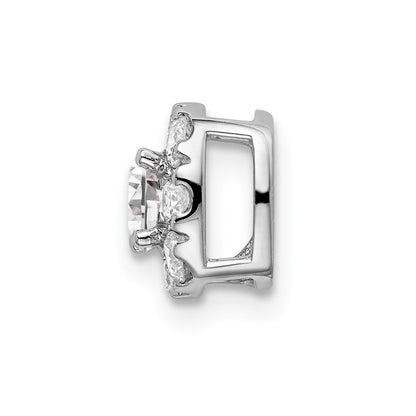 14K Weißgold 0,5 ct. Laborgezüchteter Diamant VS/SI+ G+ Kompletter Kissen-Halo-Ketten-Gleitanhänger