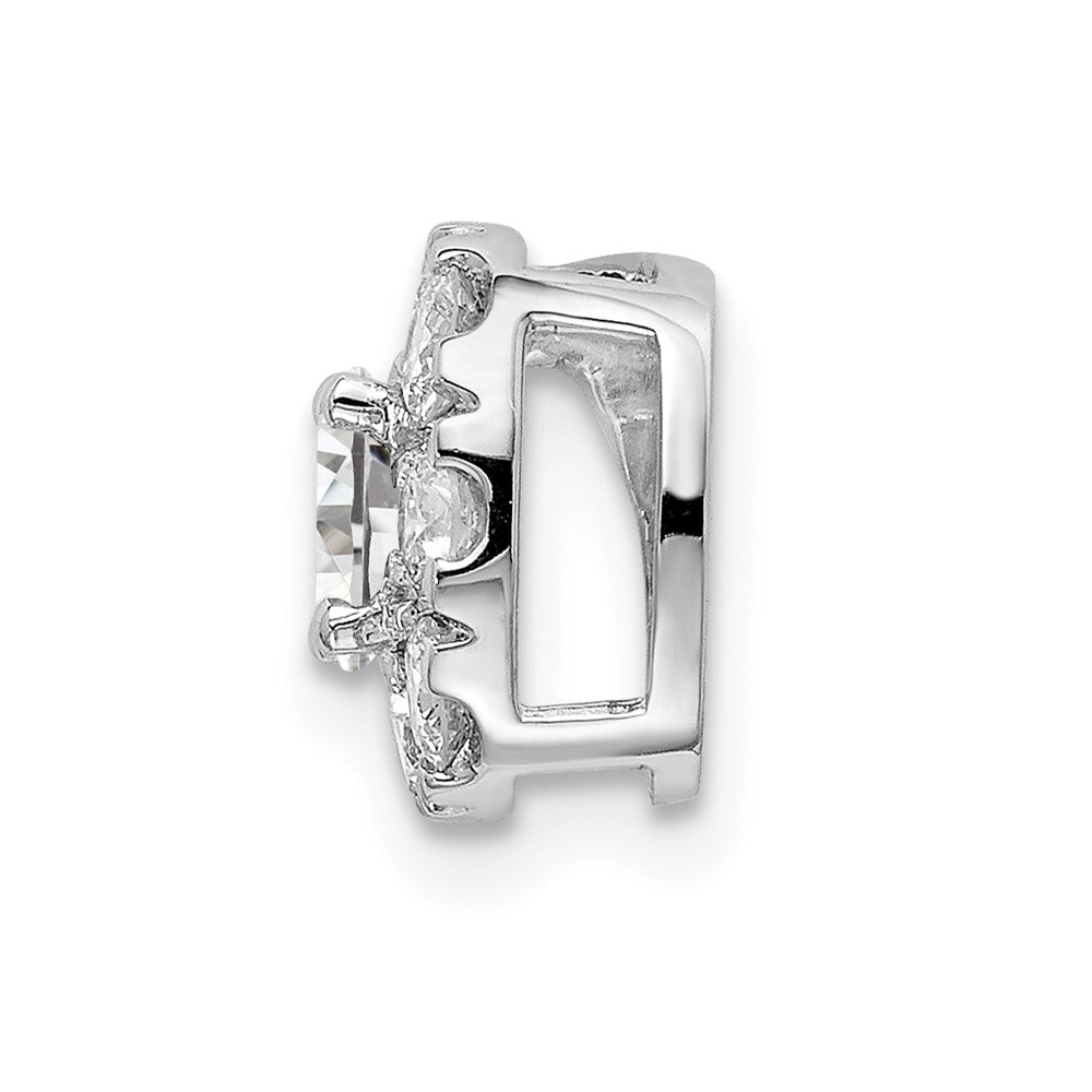 14K Weißgold 0,75 ct. Labordiamant VS/SI+ G+ im Kissenschliff Halo-Ketten-Gleitanhänger
