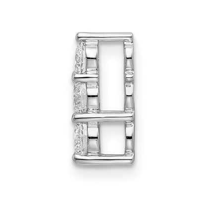 14K Weißgold Dreistein-Ketten-Gleitanhänger mit 0,33 ct. Laborgezüchtetem Diamant VS/SI+ G+