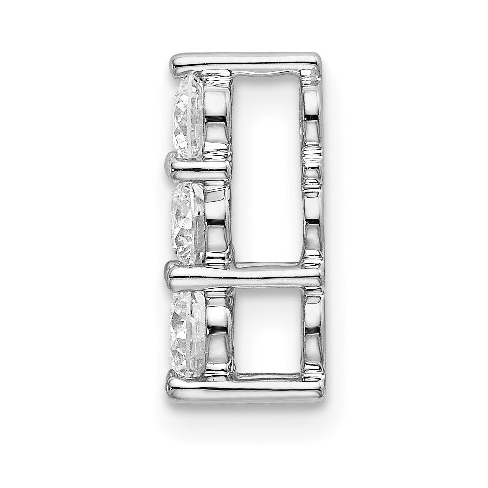 14K Weißgold Drei-Stein-Gleitanhänger mit 0,5 ct. im Labor gezüchteten Diamanten VS/SI+ G+
