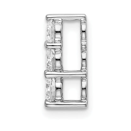 14K Weißgold Drei-Stein-Gleitanhänger mit 0,5 ct. im Labor gezüchteten Diamanten VS/SI+ G+