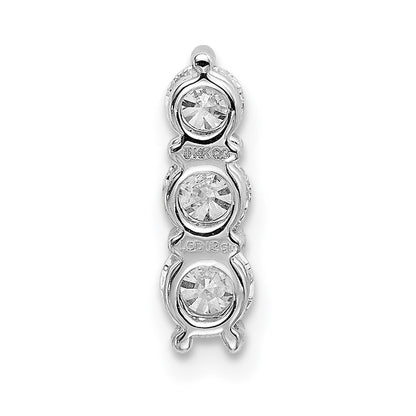 14K Weißgold Drei-Stein-Gleitanhänger mit 0,5 ct. im Labor gezüchteten Diamanten VS/SI+ G+