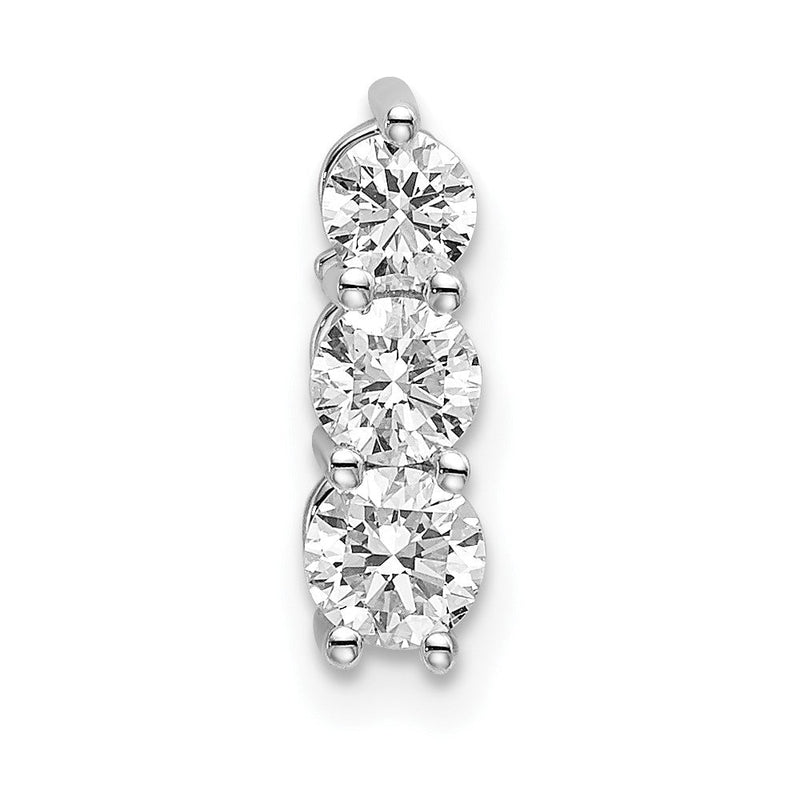 14K Weißgold Drei-Stein-Gleitanhänger mit 0,5 ct. im Labor gezüchteten Diamanten VS/SI+ G+