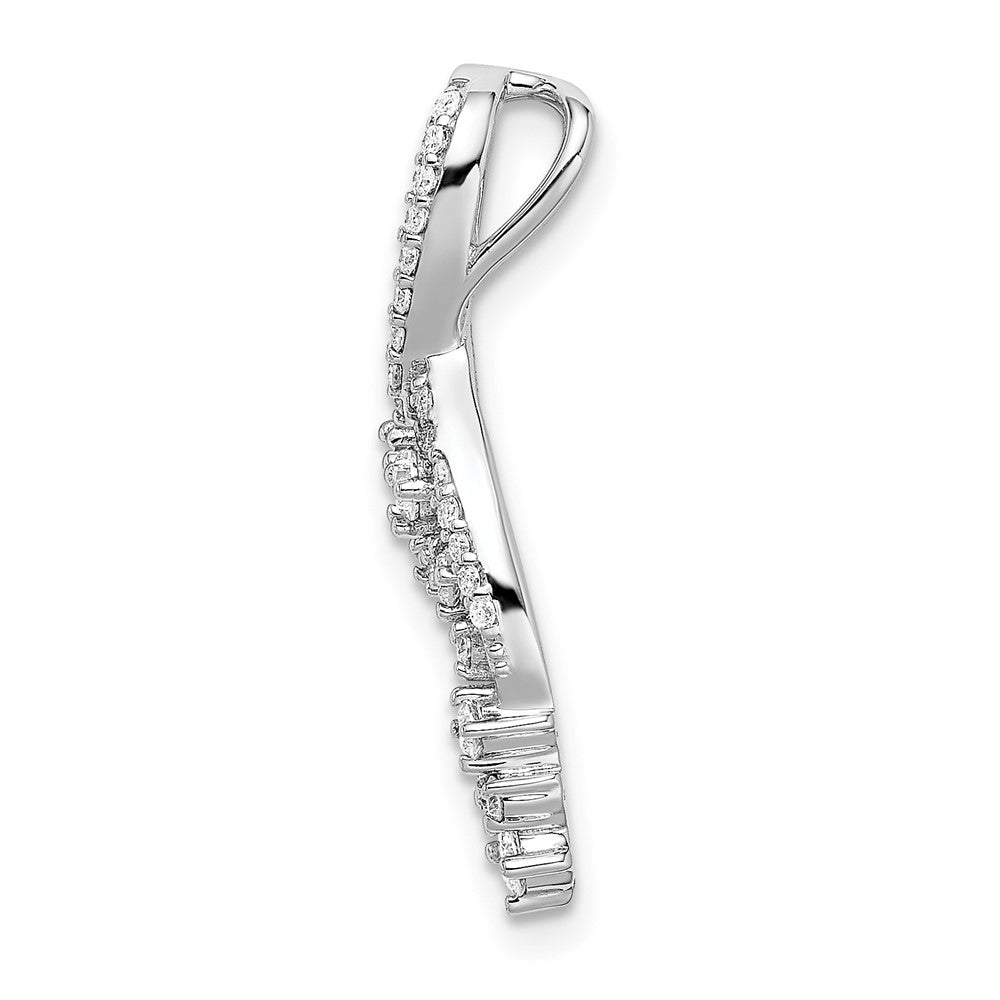 14K Weißgold Fantasie Florina Echt Diamant Kette Anhänger Halskette