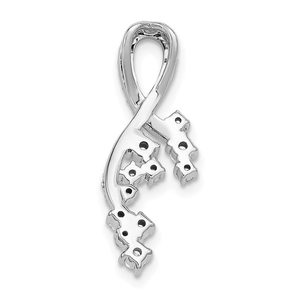 14K Weißgold Fantasie Florina Echt Diamant Kette Anhänger Halskette