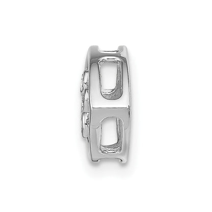 14K Weißgold Fantasie Echt Diamant Kette Anhänger