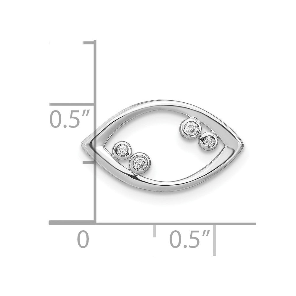 14K Weißgold Fantasie Echt Diamant Kette Anhänger