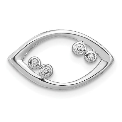 14K Weißgold Fantasie Echt Diamant Kette Anhänger