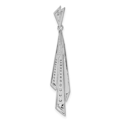14K Weißgold Fancy Anhänger mit echtem Diamant