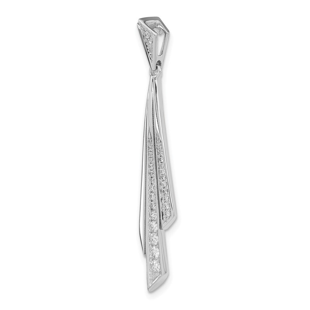 14K Weißgold 0,25 ct. Laborgezüchteter Diamant VS/SI+ G+ Fantasie-Anhänger