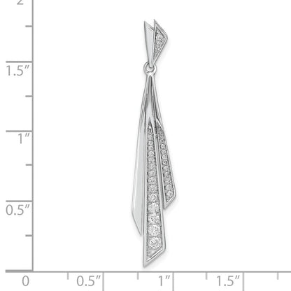 14K Weißgold Fancy Anhänger mit echtem Diamant