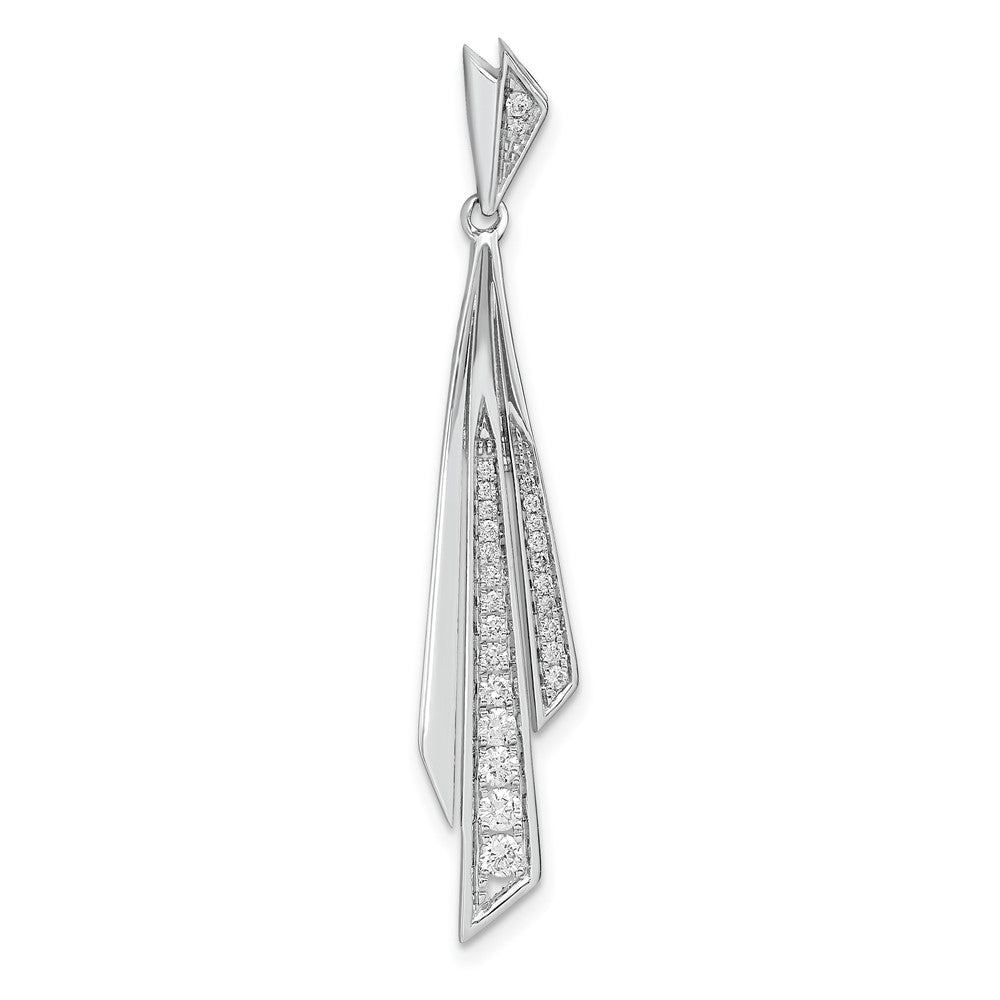 14K Weißgold Fancy Anhänger mit echtem Diamant