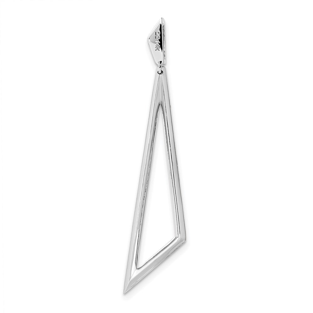 Echtdiamant-Dreiecksanhänger aus 14K Weißgold