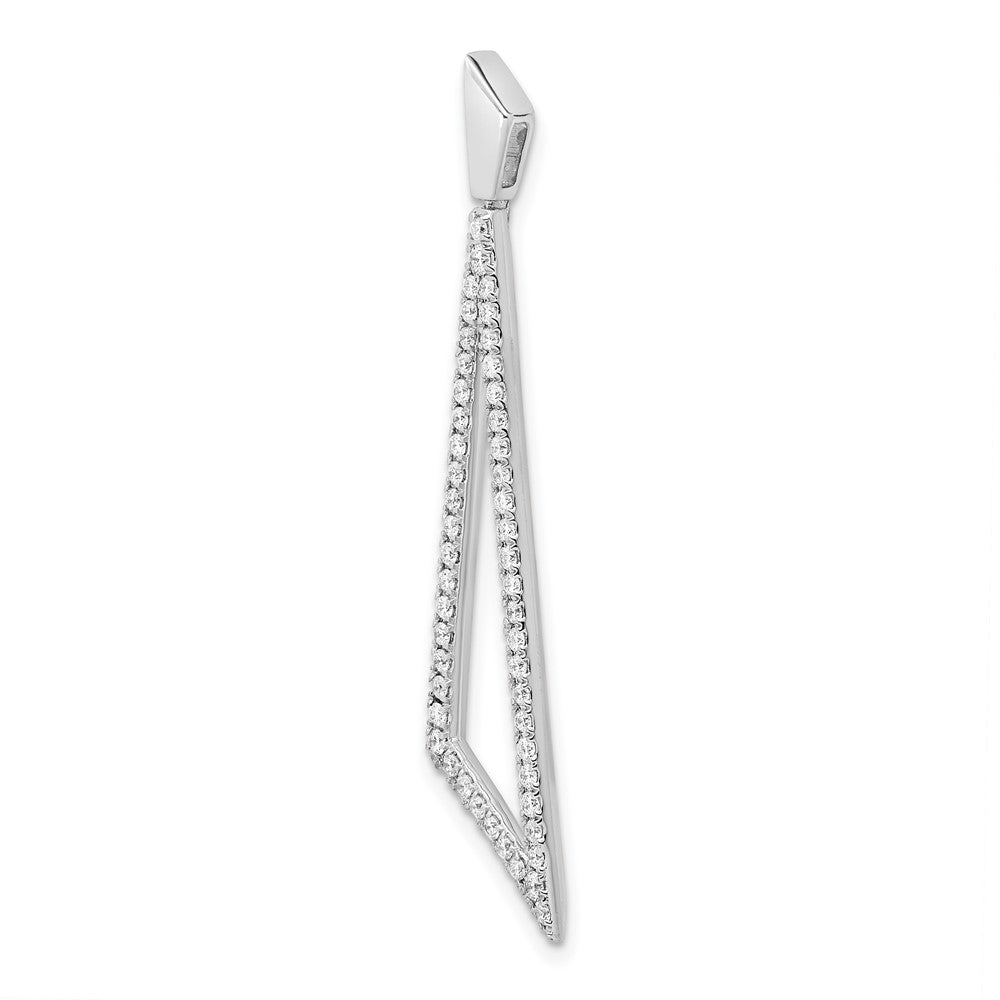 Echtdiamant-Dreiecksanhänger aus 14K Weißgold