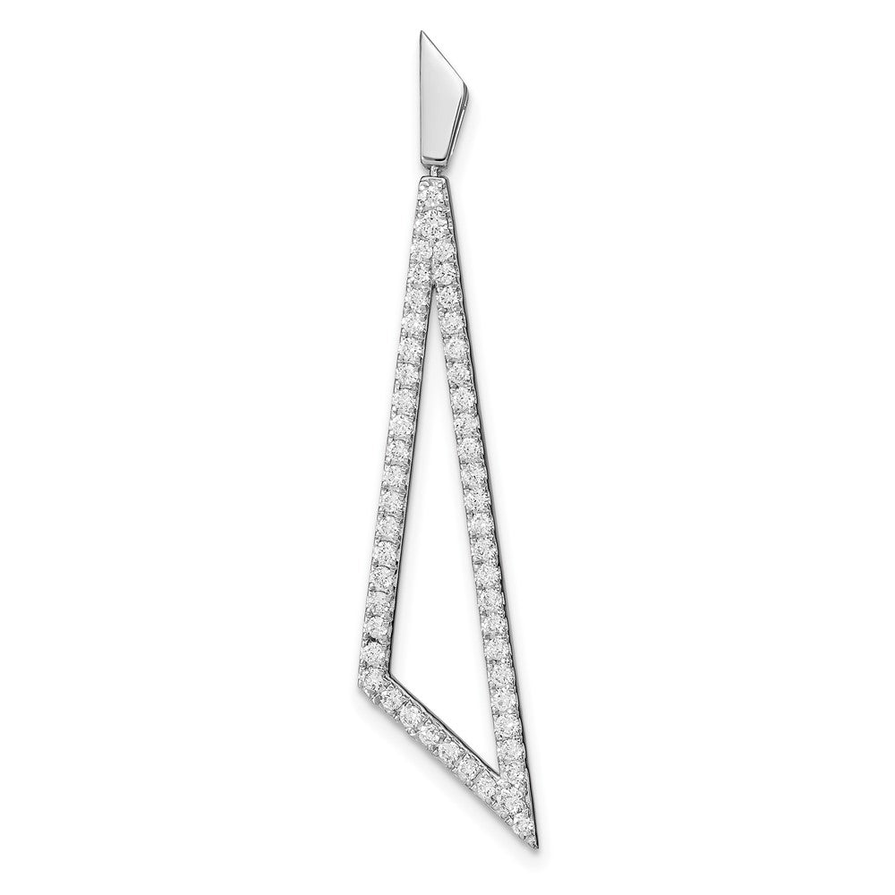 Echtdiamant-Dreiecksanhänger aus 14K Weißgold