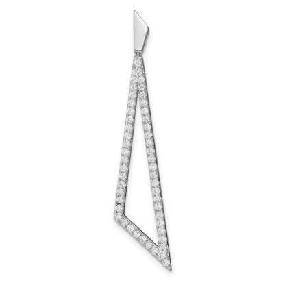 Echtdiamant-Dreiecksanhänger aus 14K Weißgold