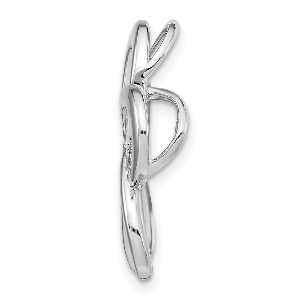 14K Weißgold Poliert Echt Diamant Blume Kette Anhänger