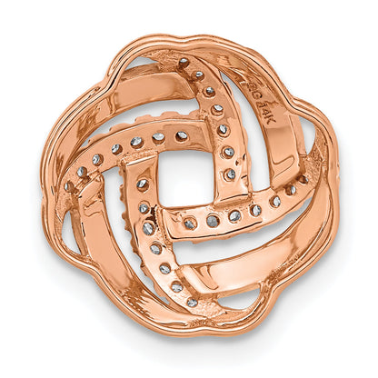 14K Roségold Im Labor Gezüchtet Vs/si+ G+ Diamant Liebe Knoten Kette Anhänger