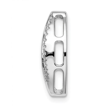 14K Weißgold Fantasie Echt Diamant Kette Anhänger