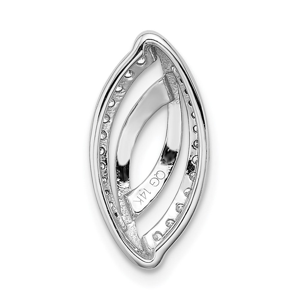 14K Weißgold Fantasie Echt Diamant Kette Anhänger