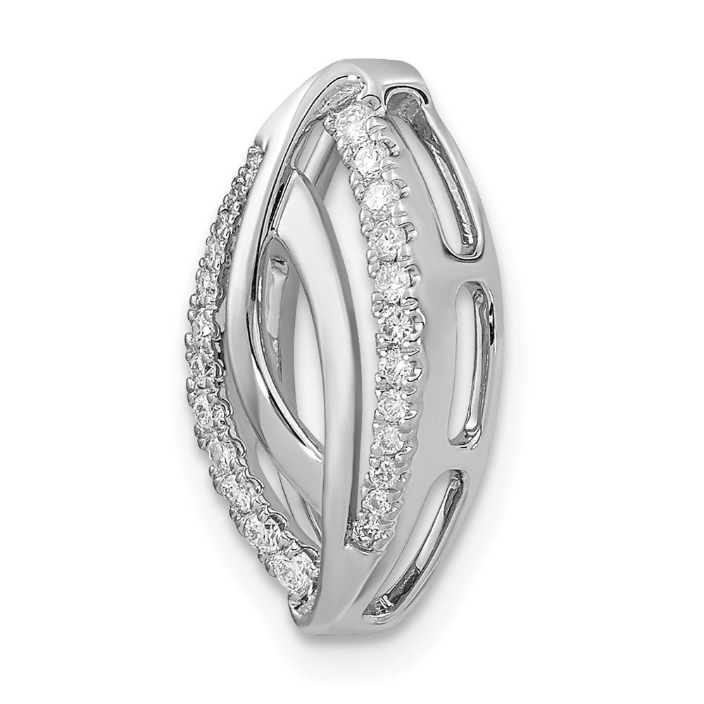 14K Weißgold Fantasie Echt Diamant Kette Anhänger