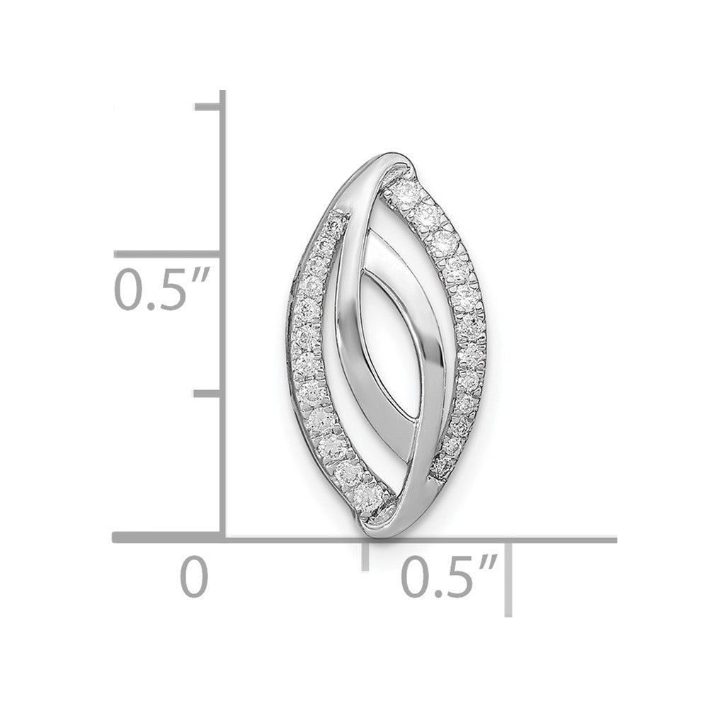 14K Weißgold Fantasie Echt Diamant Kette Anhänger
