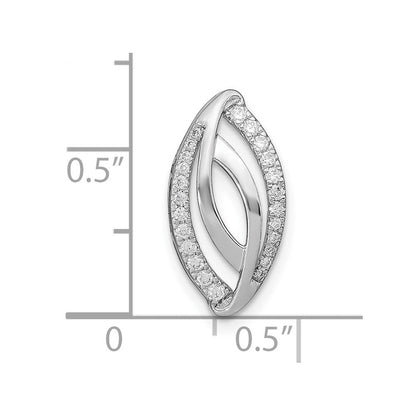 14K Weißgold Fantasie Echt Diamant Kette Anhänger