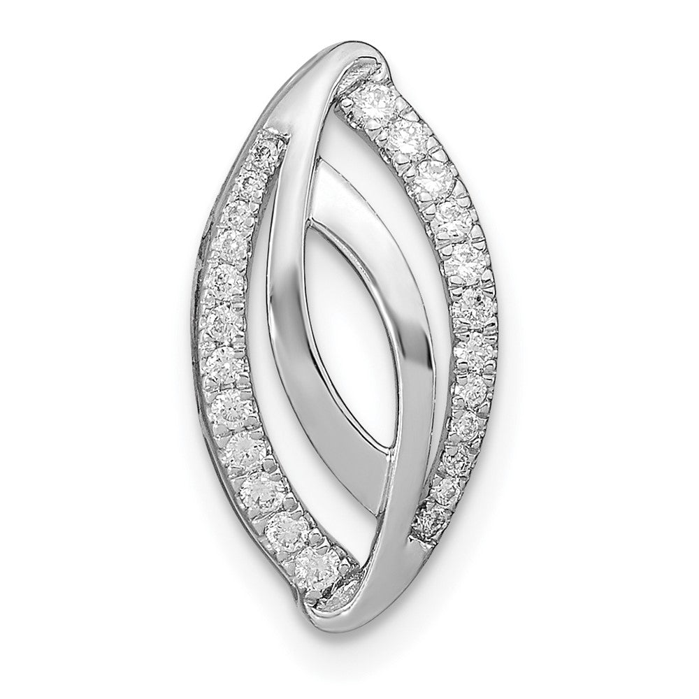 14K Weißgold Fantasie Echt Diamant Kette Anhänger