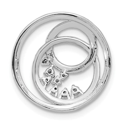 14k Two-tone Two Tone 0,2 ct. Lab Grown Diamant VS/SI+ G+ Circle Cluster Chain Slide Pendant