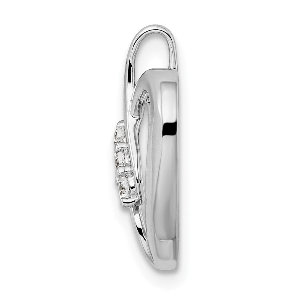 14K Weißgold Offener-Herz-Anhänger mit 0,10 ct. Labor-gezüchteten Diamanten VS/SI+ G+