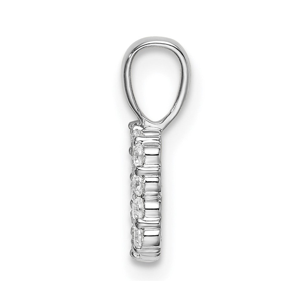14K Weißgold 0,125 ct. Laborgezüchteter Diamant VS/SI+ G+ Buchstabe B Initialanhänger