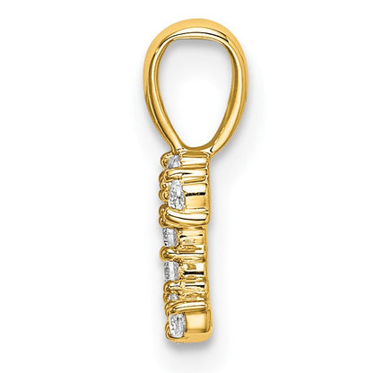 14k Gelbgold 0,10 ct. Im Labor gezüchteter Diamant VS/SI+ G+ Buchstabe C Initial-Anhänger