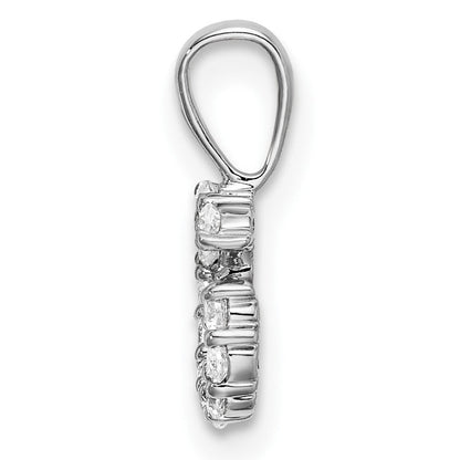14K Weißgold 0,125 ct. Laborgezüchteter Diamant VS/SI+ G+ Buchstabe G Initial-Anhänger
