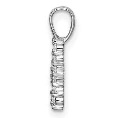 14K Weißgold 0,17 ct. Laborgezüchteter Diamant VS/SI+ G+ Buchstabe H Initialanhänger