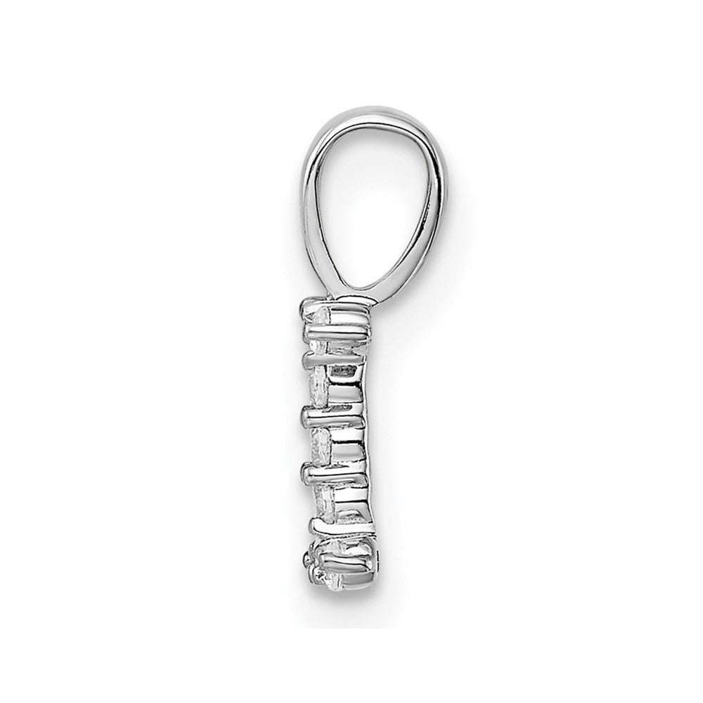 14K Weißgold Initial-Anhänger mit Buchstabe I und 0,1 ct. laborgezüchtetem Diamanten VS/SI+ G+