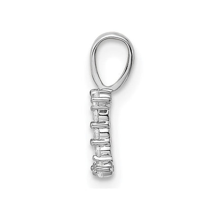 14K Weißgold Initial-Anhänger mit Buchstabe I und 0,1 ct. laborgezüchtetem Diamanten VS/SI+ G+