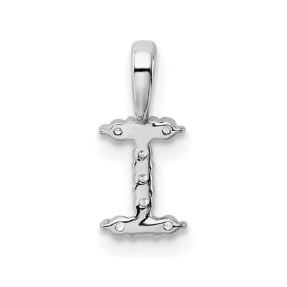 14K Weißgold Initial-Anhänger mit Buchstabe I und 0,1 ct. laborgezüchtetem Diamanten VS/SI+ G+