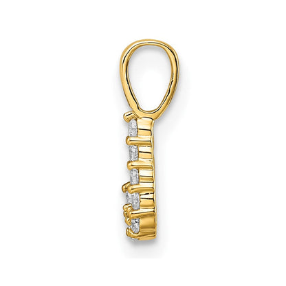 14K Gelbgold Initial-Anhänger Buchstabe J mit 0,1 ct. Labordiamant VS/SI+ G+