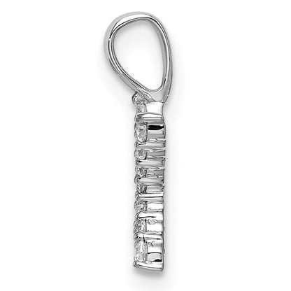 14K Weißgold 0,125 ct. Laborgezüchteter Diamant VS/SI+ G+ Buchstabe K Initial-Anhänger