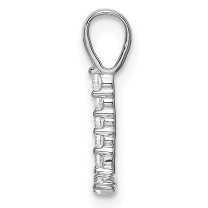 14k Weißgold Anhänger mit 0,10 ct. Laborgezüchteten Diamanten VS/SI+ G+ Buchstabe L Initial