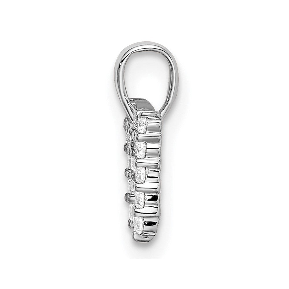 14K Weißgold 0,17 ct. Labordiamant VS/SI+ G+ Buchstabe M Initialanhänger