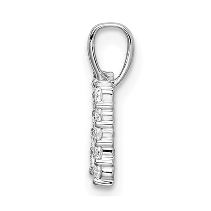 14K Weißgold Anhänger mit Buchstabe N, 0,17 ct. laborgezüchtetem Diamant VS/SI+ G+