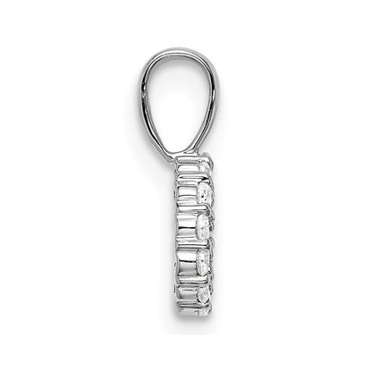 14K Weißgold Anhänger mit 0,125 ct. Labor-gezüchtetem Diamant VS/SI+ G+, Buchstabe O Initial
