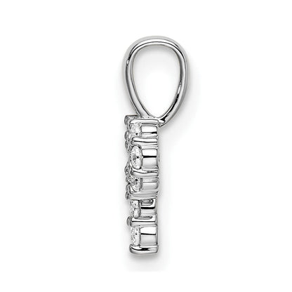 14K Weißgold 0,1 ct. Laborgezüchteter Diamant VS/SI+ G+ Initialanhänger Buchstabe P